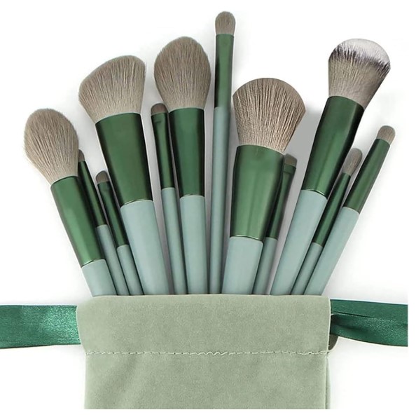 13-Piece Soft Makeup Brush Set for Face & Eye